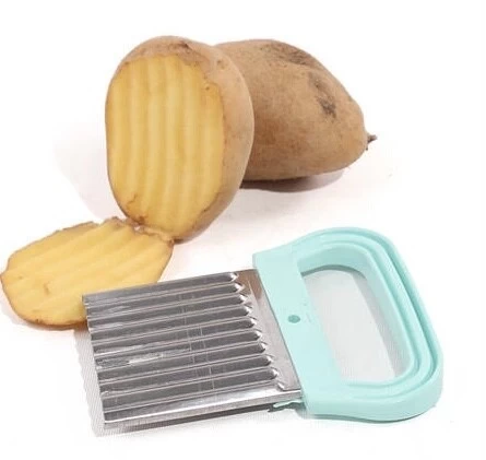 قطاعة البطاطس و الخضراوات الستانلس ستيل من يوريفى، 12x10 سم، UR-3337 - أخضر فاتح